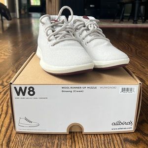 NEW Allbirds Wool Runner-Up Mizzle in Ginseng (Cream) W8